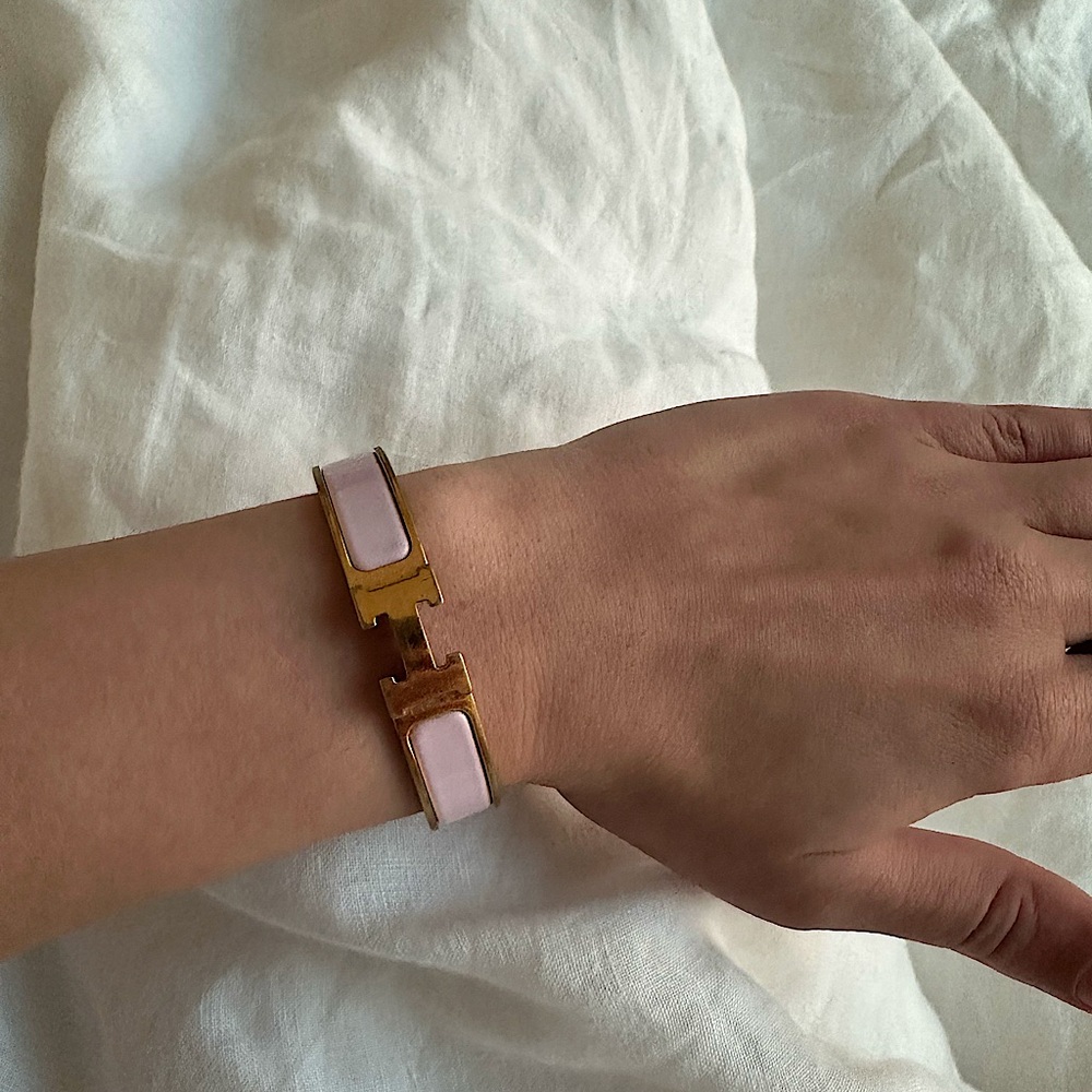Hermes bracelet (gold/pink)